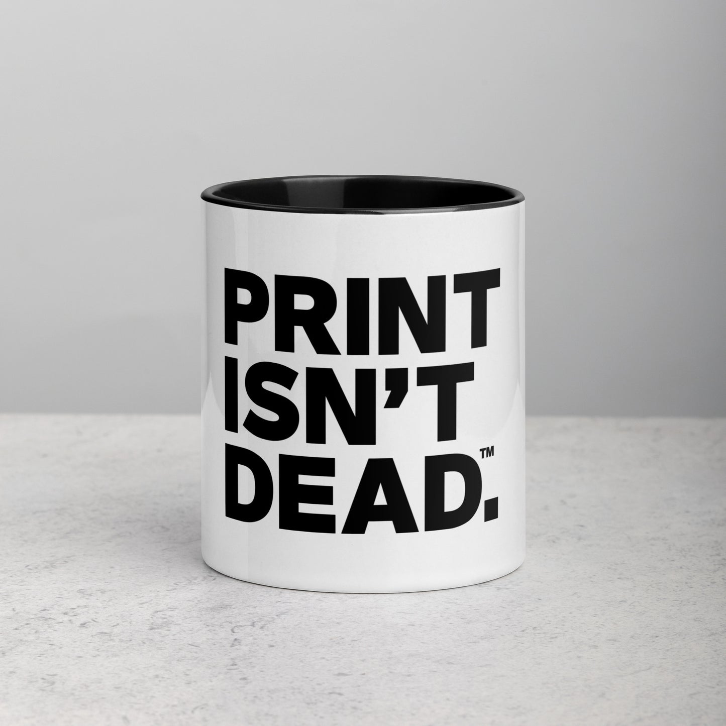 Print Isn't Dead Mug with Colour Inside