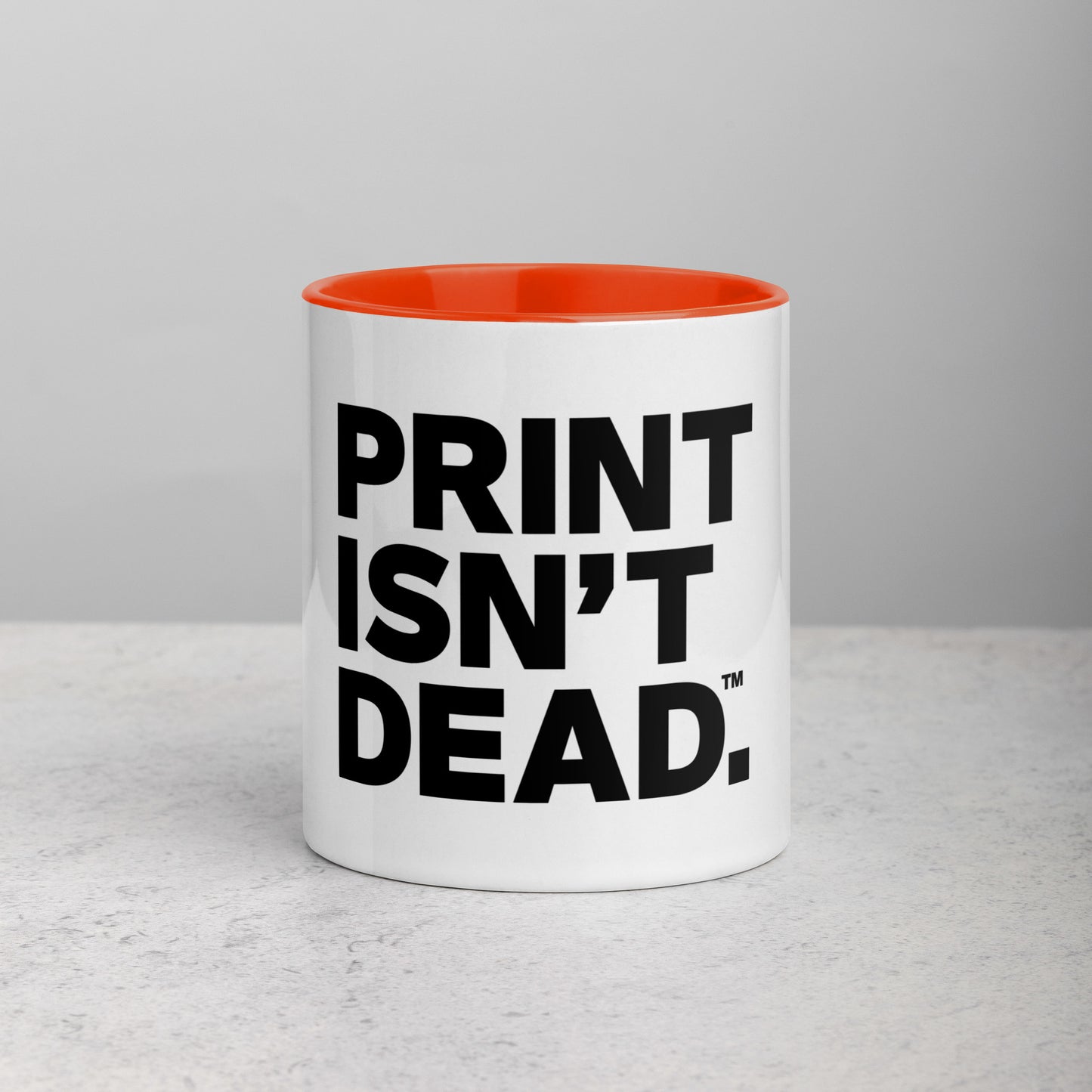 Print Isn't Dead Mug with Colour Inside