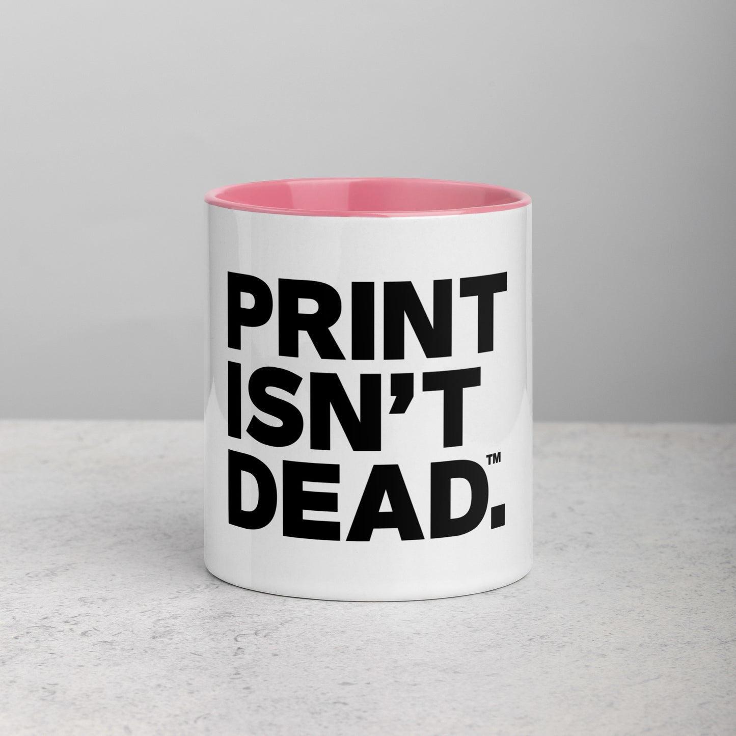 Print Isn't Dead Mug with Colour Inside