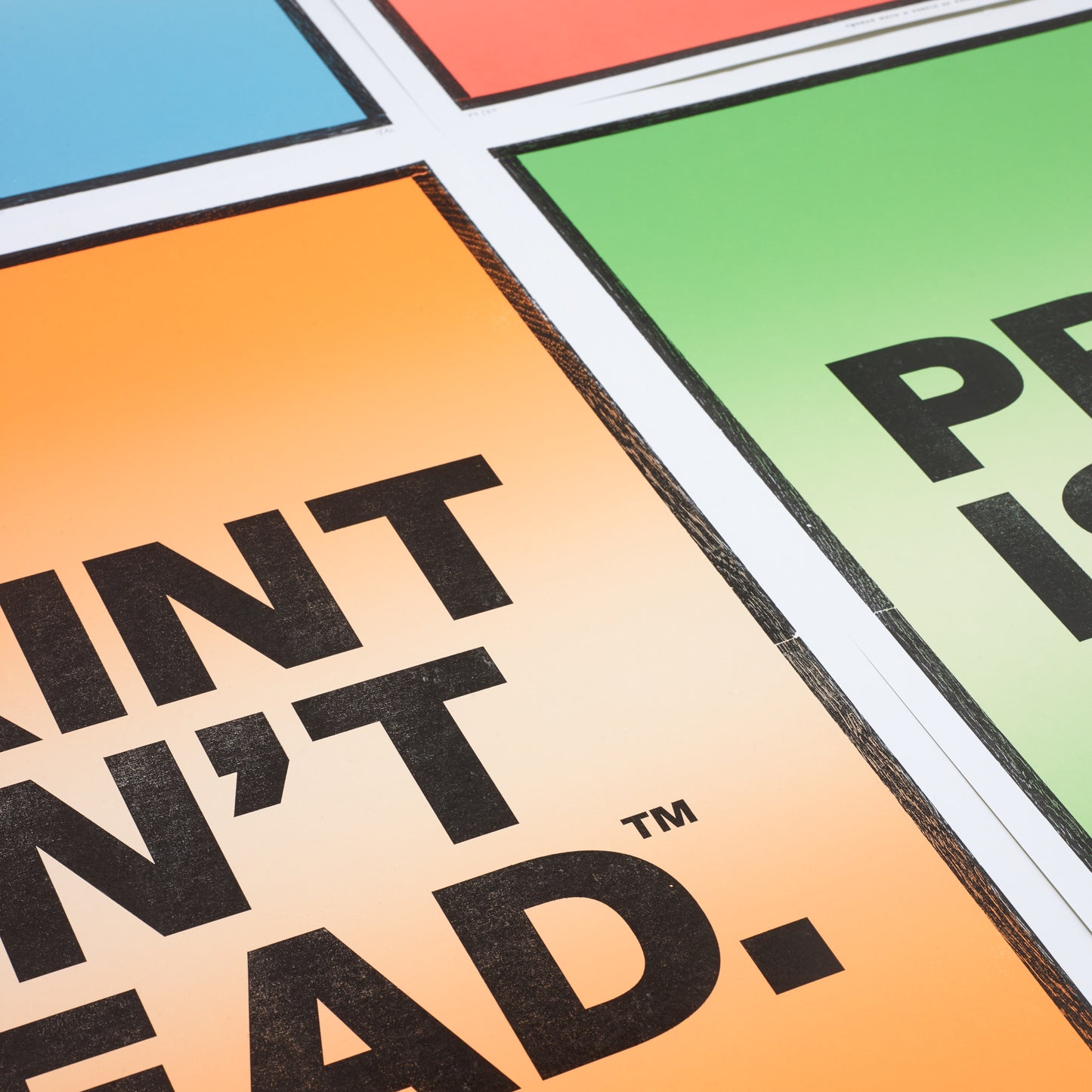 Thomas Mayo x People of Print — 50x70cm 'Print Isn't Dead™' Letterpress Art Print