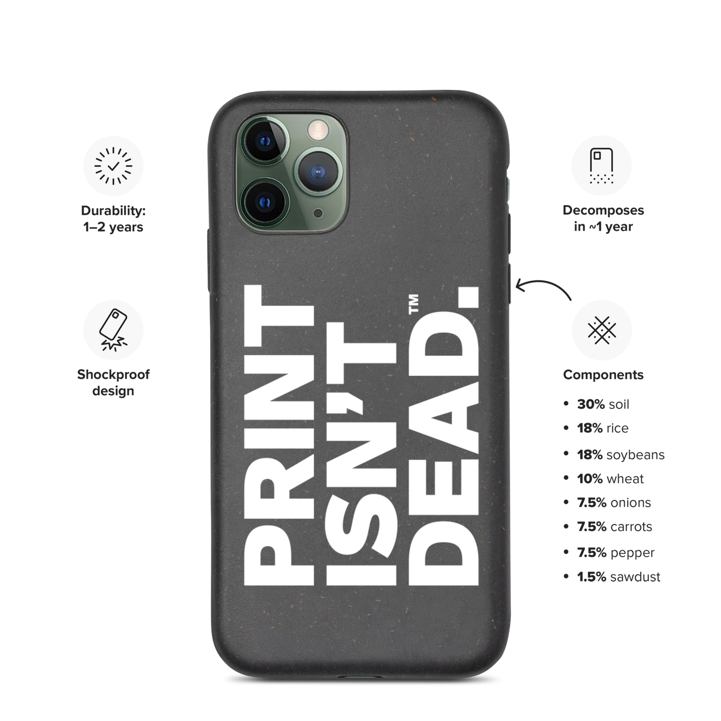 Print Isn't Dead: Speckled iPhone Case