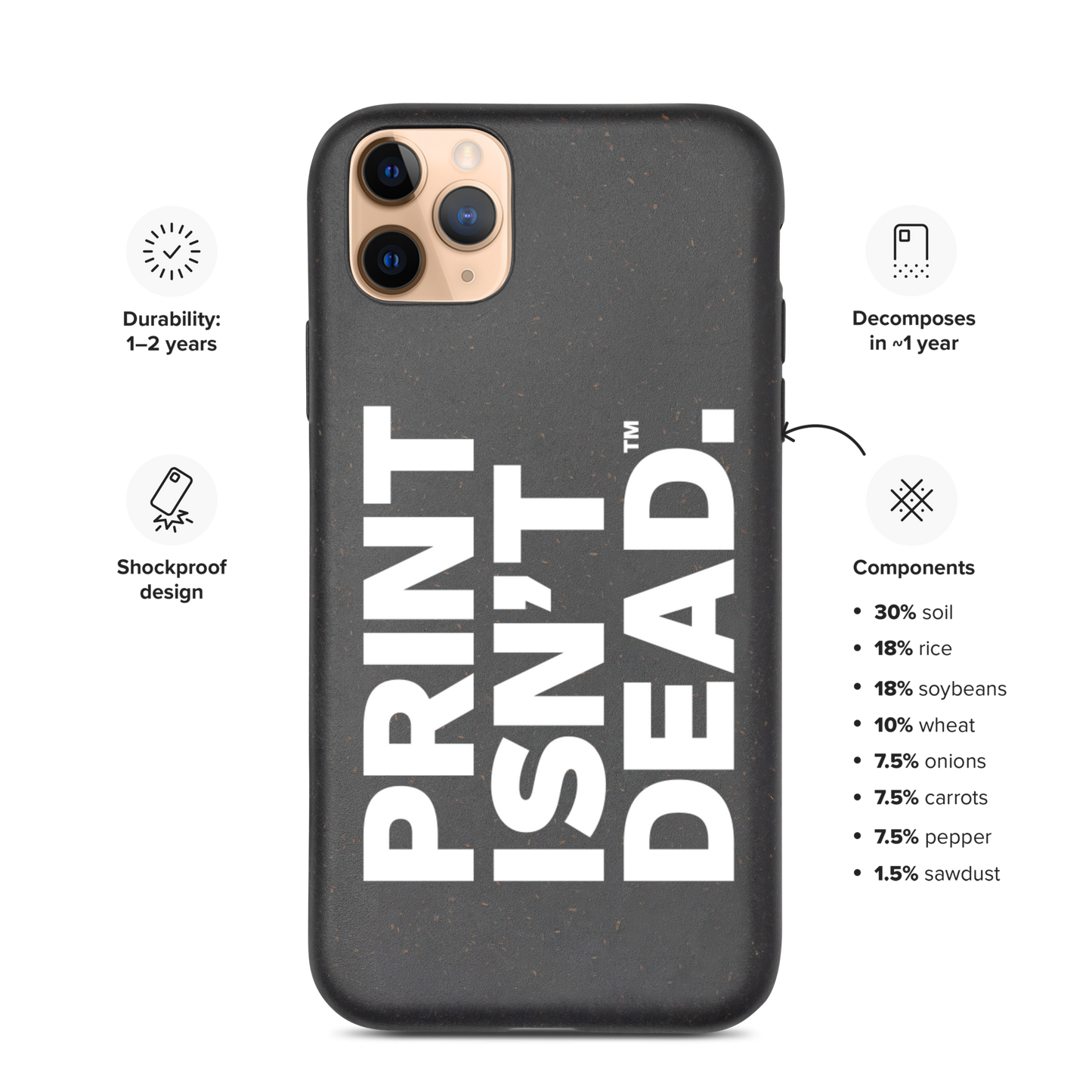 Print Isn't Dead: Speckled iPhone Case