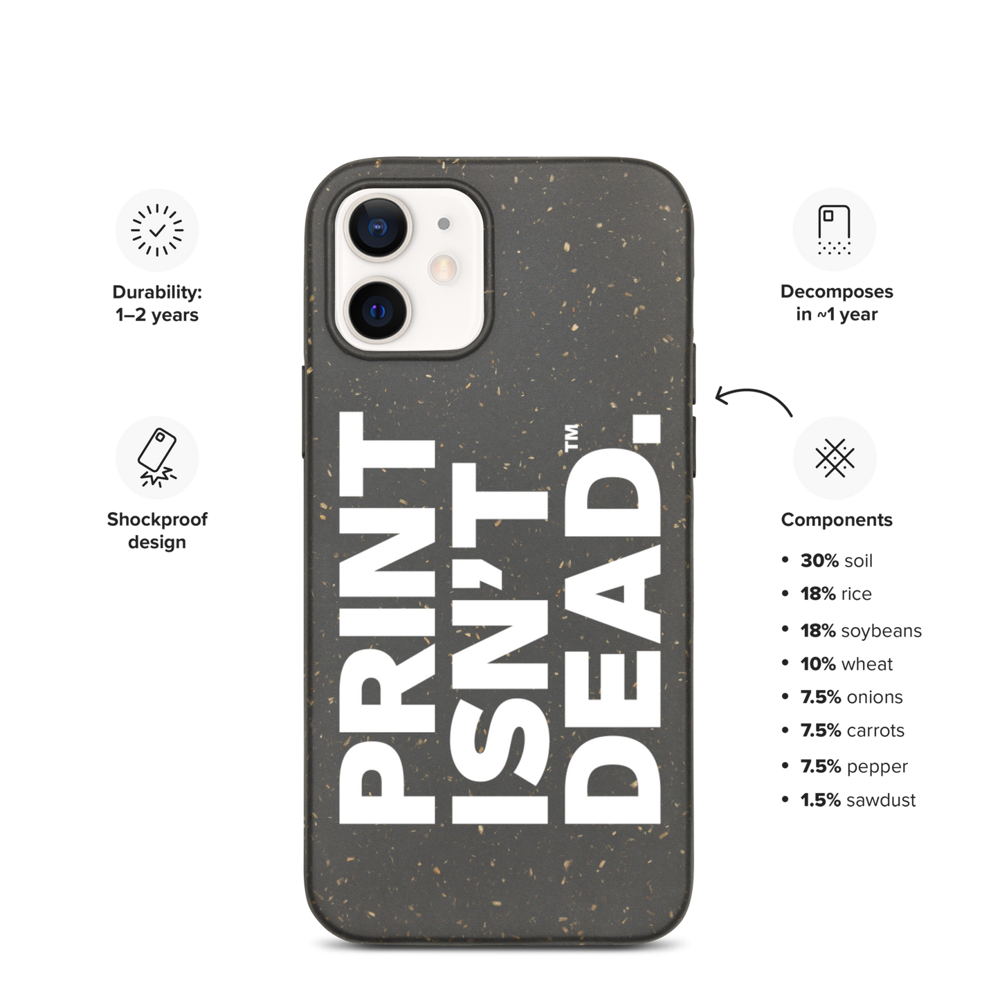 Print Isn't Dead: Speckled iPhone Case