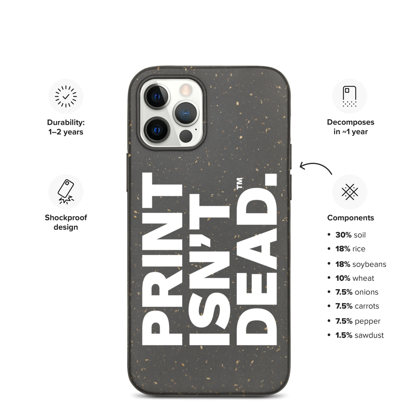 Print Isn't Dead: Speckled iPhone Case