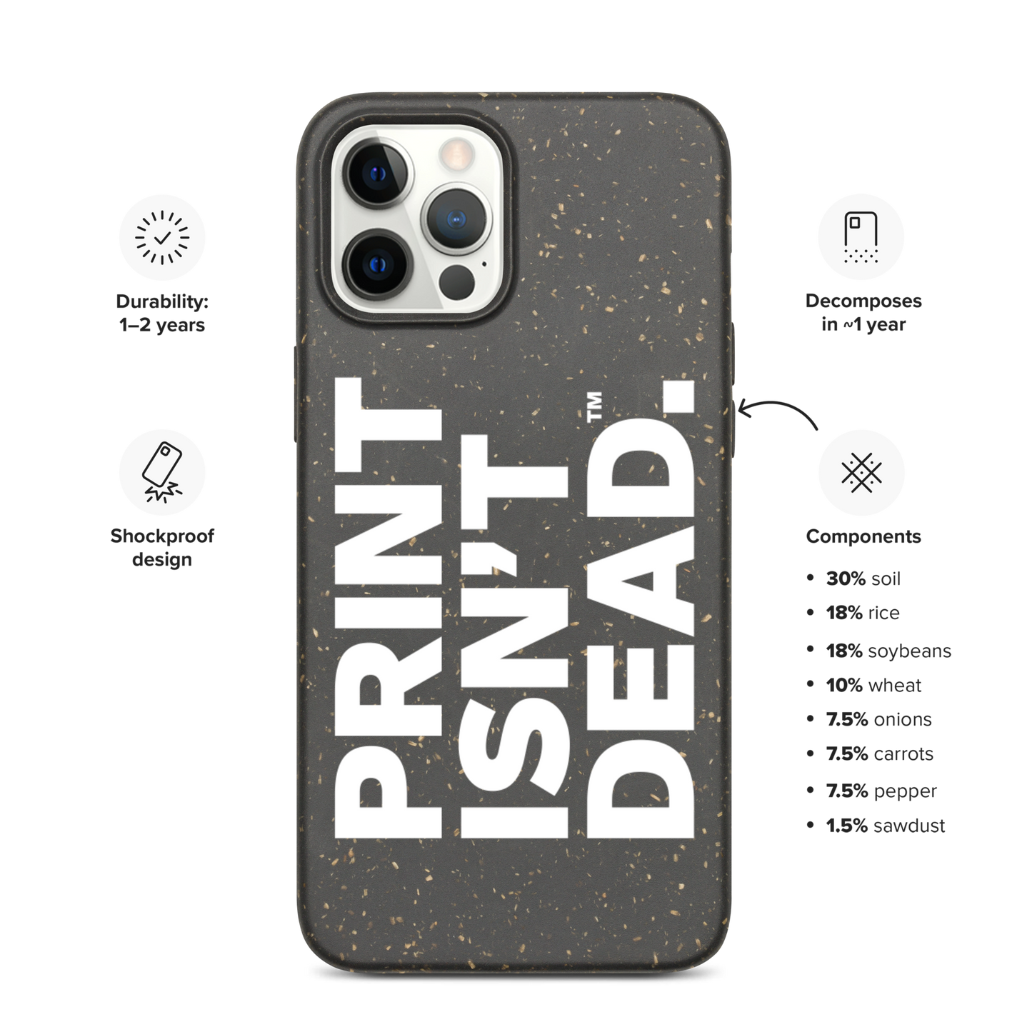 Print Isn't Dead: Speckled iPhone Case