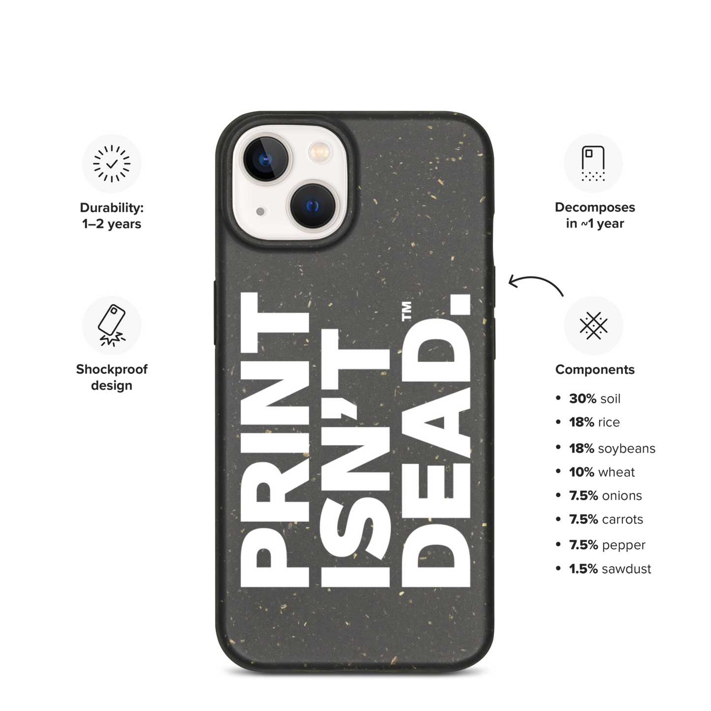 Print Isn't Dead: Speckled iPhone Case