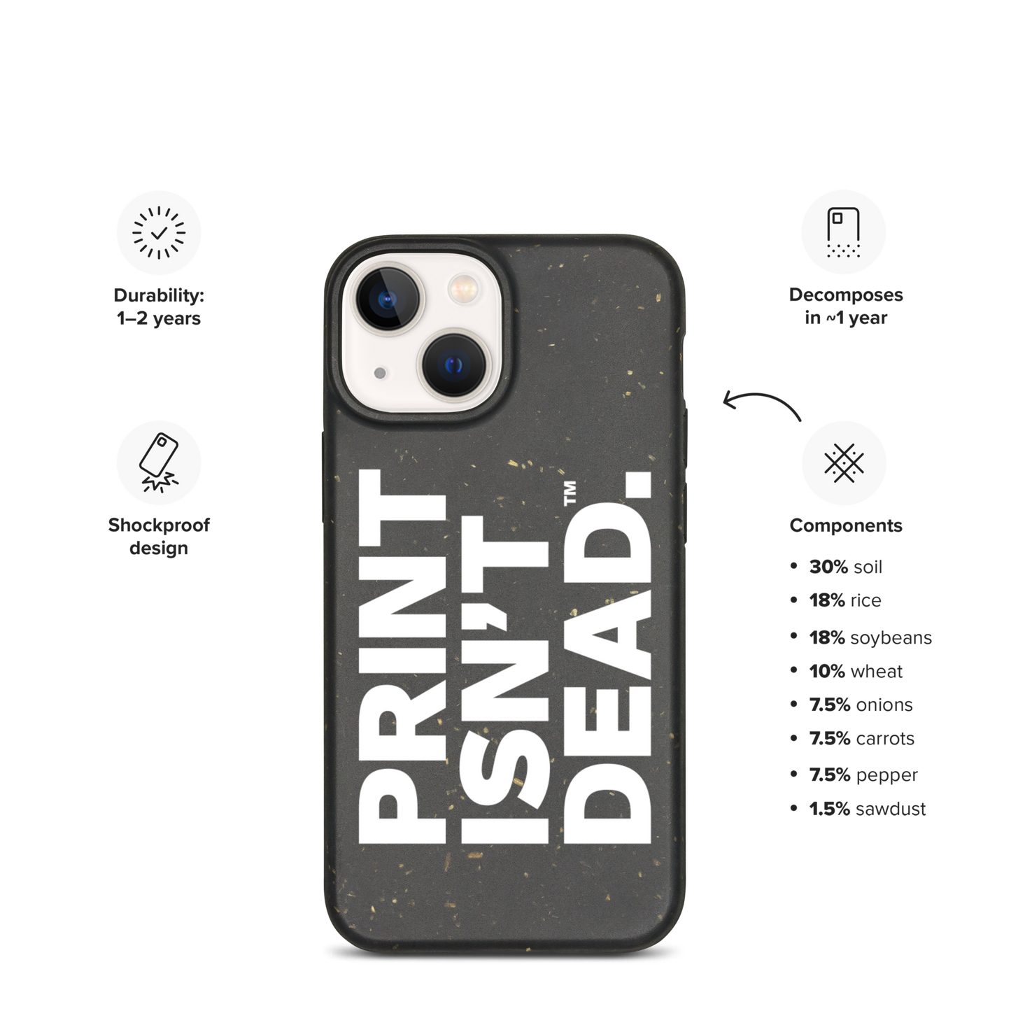 Print Isn't Dead: Speckled iPhone Case