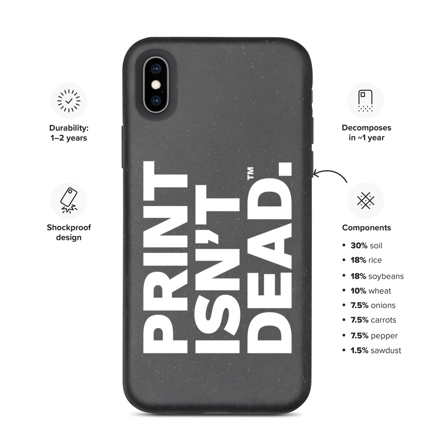 Print Isn't Dead: Speckled iPhone Case