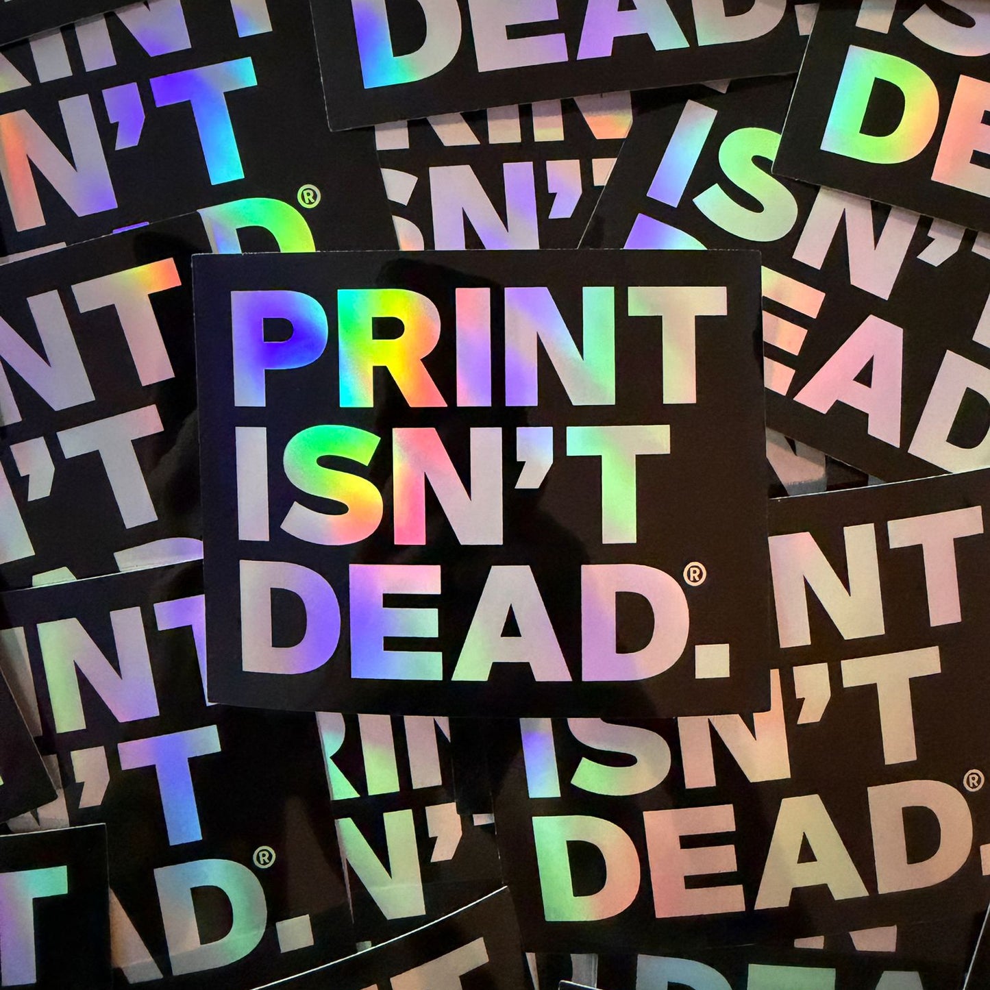 Limited Edition Print Isn't Dead® Iridescent Sticker - 2 pack