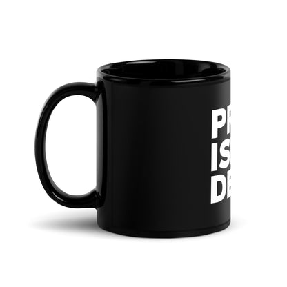Print Isn't Dead — Black Glossy Mug