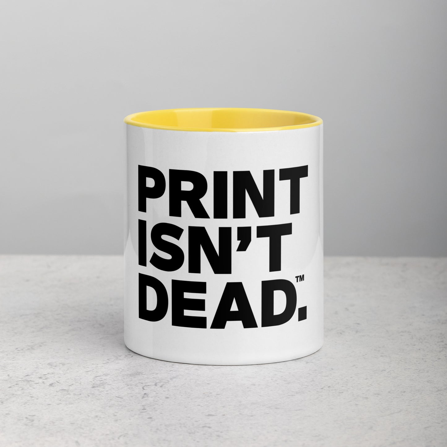 Print Isn't Dead Mug with Colour Inside