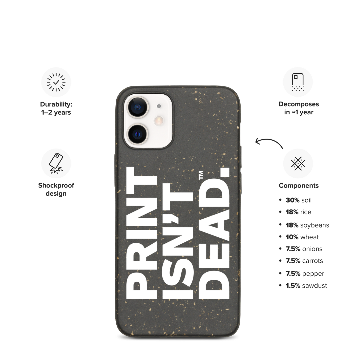 Print Isn't Dead: Speckled iPhone Case